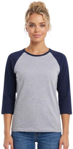 Image of ToBeInStyle Women's Classic Two Color Cotton Baseball T-Shirts