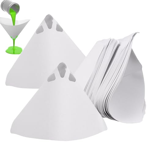 100 Stück Lacksieb Lackfilter, Resin Filter,100 Maschen Trichterfiltern Lackfilter,Papiertrichter Motoröl Sieb,Paint Filternylon Konisches Papier Filter Partikel,Klumpen und Verunreinigungen Effektiv