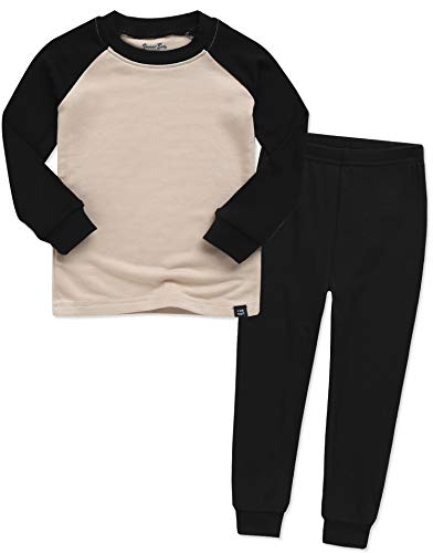 Image of VAENAIT BABY 6M-12Y Toddler Kids Girls Boys Soft Comfy Modal Tencel Solid Raglan Sleepwear Pajamas Pjs 2pcs Set