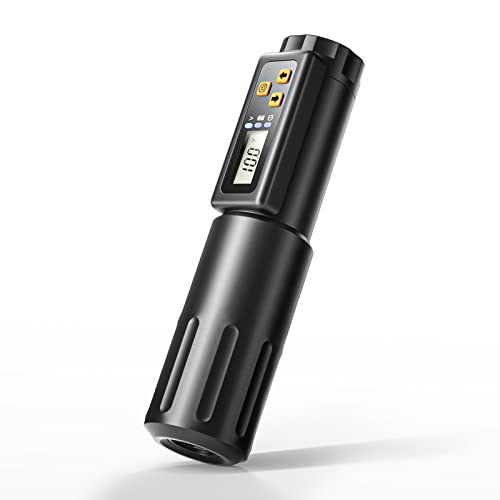 WENWEN Wireless Tattoo Gun Wireless Tattoo Machine Pen Tattoo Kit Battery Tattoo Machine Cordless Tattoo Gun Freely Replaceable Hand Grips Cordless Motor with Wireless Tattoo Power Supplyâ€¦