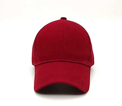 Image of solid plain unisex cotton caps free size adjustable casual look stylish cap