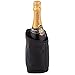 APS manchon réfrigérant pour bouteilles de champagne, noir - refroidit une bouteille en 5 minutes - dimensions : 11 x 11 cm, hauteur : 18 cm