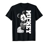 Disney Mickey Mouse Leaning on Name White T-Shirt