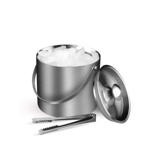 Cubo de hielo de acero inoxidable de 2L: cubitera térmica de doble capa 2