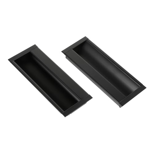 Gatuida 2 piezas Tiradores Invisibles Empotrados para Armarios Diseño Ergonómico y Práctico Color Negro Fácil Instalación y Durabilidad Garantizada