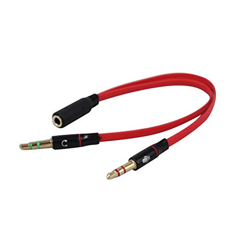 ISAIBELL 3.5mm Female to 2 Male Gold Plated Headphone Mic Audio Y Splitter