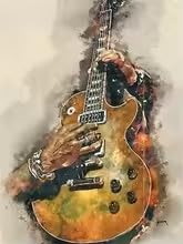 weiyiwang Poster di musica rock funky con chitarra, cantante pop, quadro su tela, decorazione murale moderna per soggiorno (70x100 cm/cornice)