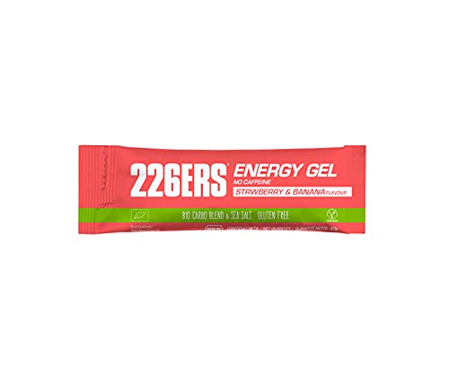 226ERS Bio Energy Gel | Geles Energéticos de 40gr con Sales Minerales, Geles Ciclismo y Runnning, Fresa y Plátano - 30 unidades