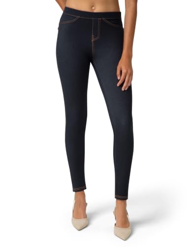 No nonsense Women's Stretch Denim Leggings With Pockets, Dark Denim, Medium