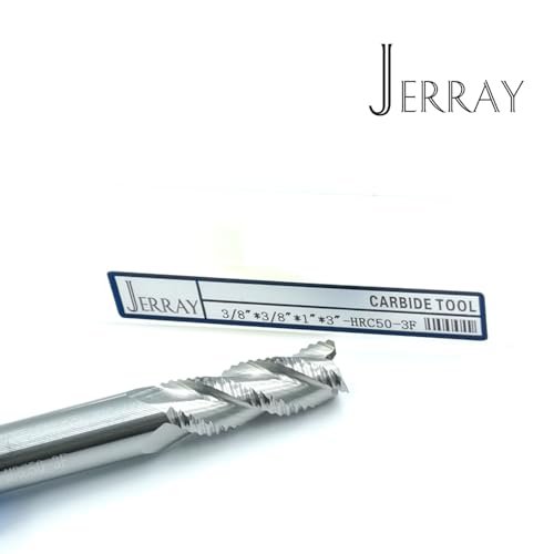 Image of Cutting Tools Solid Carbide roughing End Mills for Aluminum, HRC50 Worked for Aluminum, 3 Flutes, 3 /8 inch Diameter, 3 /8 inch Shank, 1 inch Length of Cut, 3 inch Overall Length