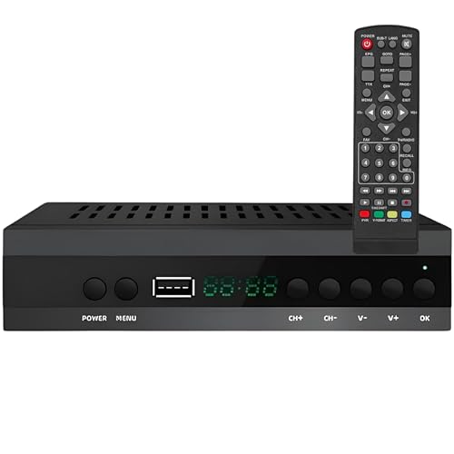 Decodificador TDT HD HDMI Euroconector DVB-T2 H.265 HEVC Para TV Antigua Con Sintonizador Integrado y Reproductor USB