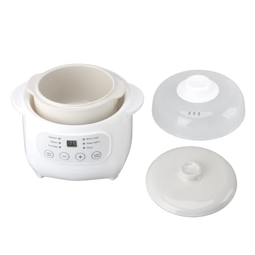 Mini Ceramic Stew Cooker, Cooking Alternative Elecric Stew Pot Ptc Efficient Heating Technology Soup Congee Pot Automatic Power off Cooker