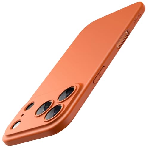 Image of JETech Slim Case for iPhone 17 Pro Max 6.9-Inch, Ultra-Thin Lightweight Minimalist Phone Cover with Camera Lens Protection, Matte Anti-Fingerprint Finish (Orange)