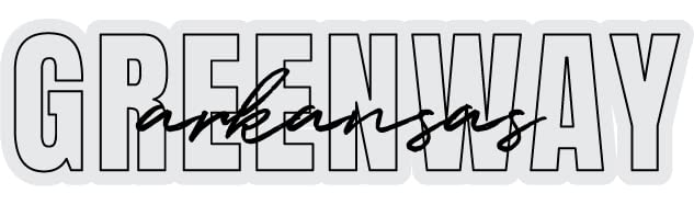 Greenway Arkansas Souvenir Vinyl Decal Sticker Clear Script Design 14 Inch