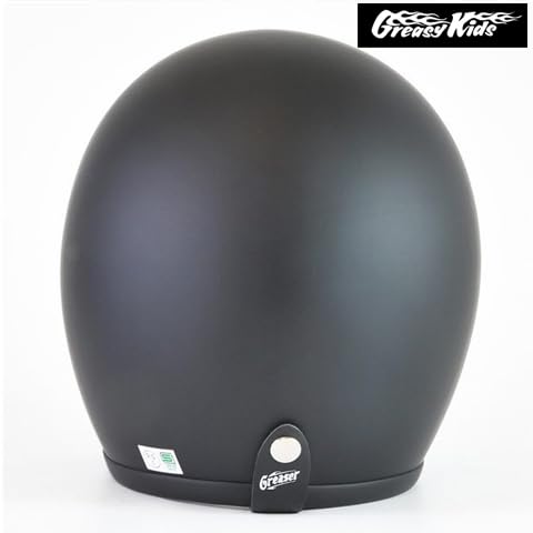 Greaser60's　グリーサージェットヘルメット　マットブラック　Mサイズ グリーサー□ 60'sプレーン ジェットヘルメット マットブラック