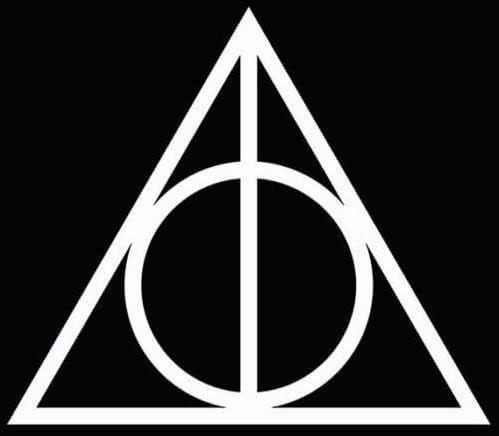 Deathly Hallow calcomanía de vinilo transparente para automóviles camiones furgonetas SUV paredes ventanas laptops cuadernos tamaño de botellas de