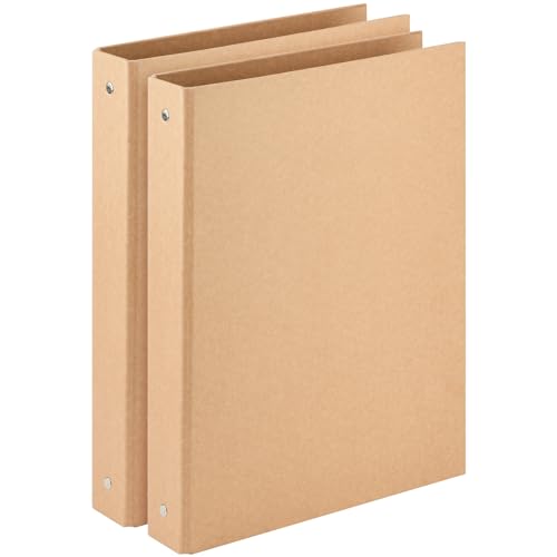 Classeur à 3 anneaux en kraft pour un bureau minimaliste et des cours bien rangés