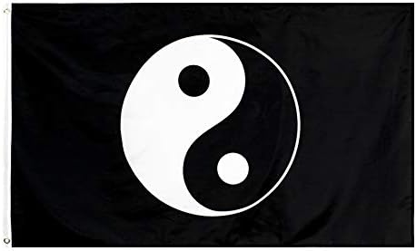 PringCor كبير 3x5FT Yin Yang Flag لون حيوي الطاوية Dorm Man Cave Garage Yoga