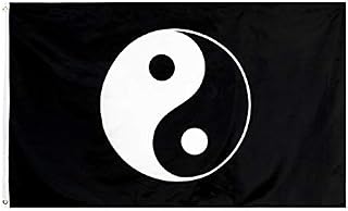PringCor Large 3x5FT Yin Yang Flag Vivid Color Taoism Dorm Man Cave Garage Yoga