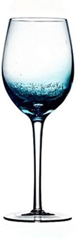 Gradient Blue Crystal Wine Glasses 100% Lead-Free Crystal Ice Cracked Red Wine Glasses Cocktail Glasses Champagne Glasses