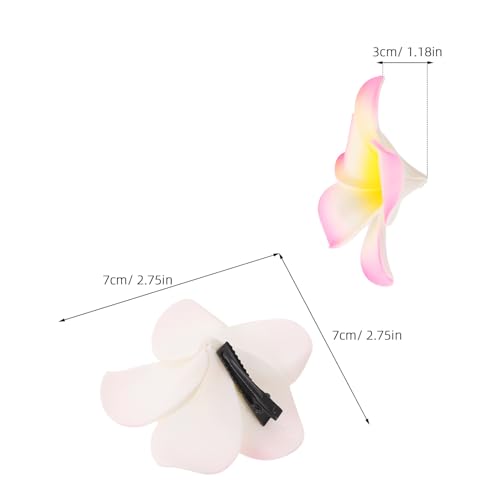 Pinces Cheveux Fleurs Frangipanier en Eva Souple et Ultra Légères - 2