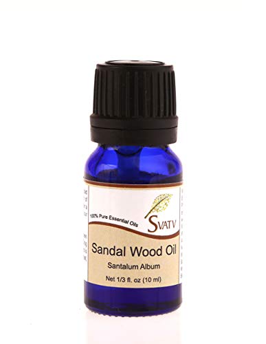 SVATV Aceite esencial de sándalo para masaje de yoga y aceite de fragancia para difusor, aceites de aromaterapia, cuidado personal de bricolaje - 10 ml
