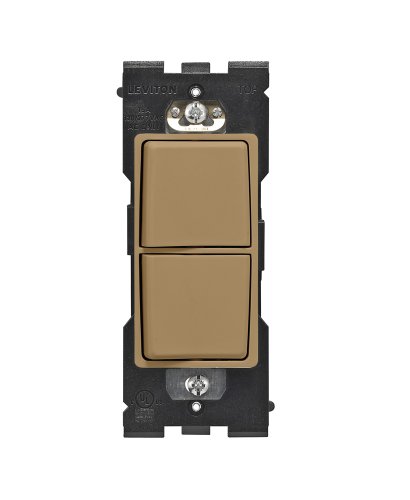 Leviton RE634-WC Renu Single Pole Combination Switch, 15-Amp, 120/277VAC, Warm Caramel