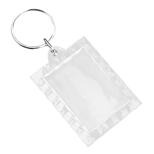 Yardenfun 24piezas Llaveros De Acrílico Marco Para Fotos Transparentes Para Manualidades y Souvenirs Organizador De Llaves y Decoración Personalizada