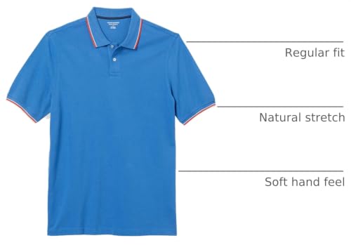 Image of Amazon Essentials Men's Regular-Fit Short Sleeve Cotton Pique Polo Shirt (Available in Big & Tall)