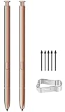 2PCS Galaxy Note 20 Stylus Pen Replacement (Without-Bluetooth) for Samsung Galaxy Note 20 Ultra S Pen + Replacement Tips (Gold/Bronze)