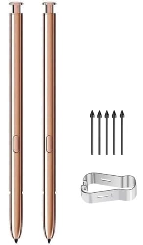 2PCS Galaxy Note 20 Stylus Pen Replacement (Without-Bluetooth) for Samsung Galaxy Note 20 Ultra S Pen + Replacement Tips (Gold/Bronze)
