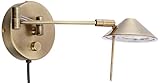 Lite Source LS-16350AB Rhine Halogen Wall Lamp, Antique Brass