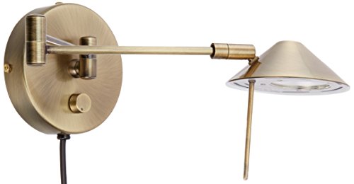 Lite Source LS-16350AB Rhine Halogen Wall Lamp, Antique Brass