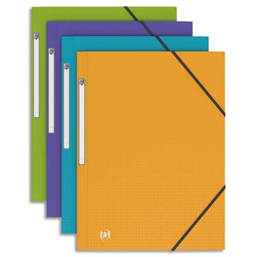 Memphis Mappe mit 3 Klappen mit Gummizug, A4, verschiedene Farben (4)