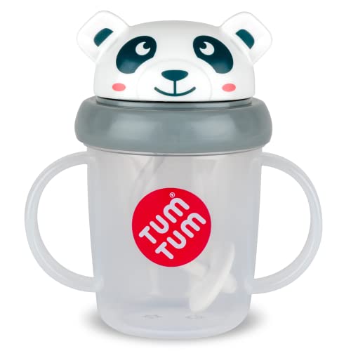 TUM TUM Tippy Up Free Flow Sippy Cup (No Valve), Sippy Cup for Toddlers, 200ml, BPA Free (Pip Panda S3)