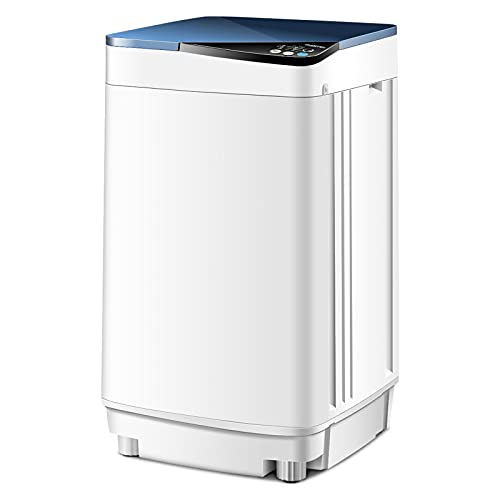 Portable Washing Machine, ARLIME Compact Mini Full-Automatic Laundry 2-In -1 Washer & Spin Dryer 7.7lbs Capacity W/Drainage Pump & Long Hose For Condo, Apartments, Dorms, RV’s Camping Living (Pink)