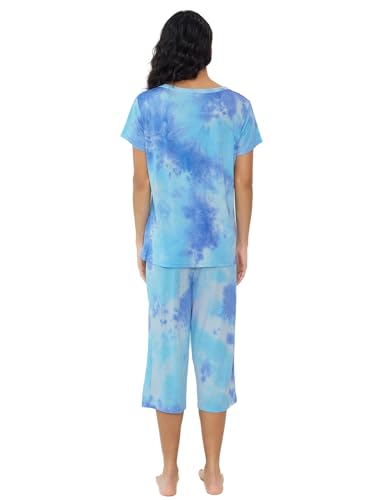 Image of Joyaria Cooling Pajamas Bamboo Viscose Lightweight PJs Set Women Wicking Sleepwear for Night Sweat S-XXL