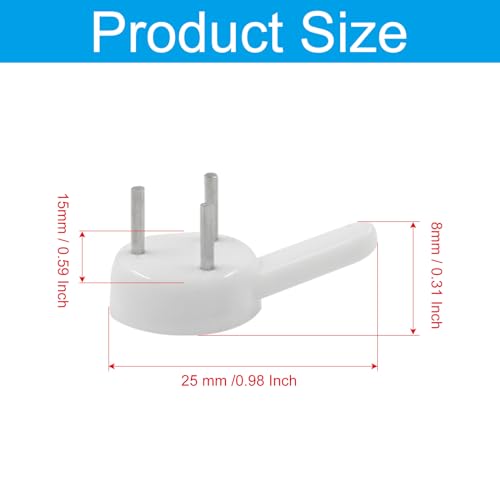 Image of Hordion 50 PCS Plastic Picture Hangers 25*15mm Photo Frame Hanging Hooks | Traceless Wall Hooks, Invisible Nail Hardwall Hanger for Hanging Picture, Photo, Frame