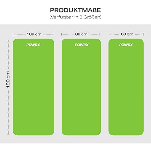 Powrx Yoga Mat Thick | Exercise Mat 1/2" - 3 Widhts With Carrying Strap And Bag | Non-Slip Workout Mat For Women Men Home Fitness Stretching Pilates Gymnastics Floor Gym Equipments, Green #TOP1