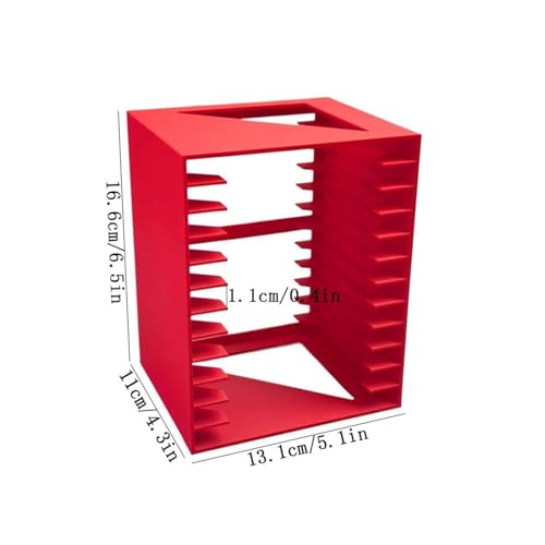 Support pour disques et boîtier pour CD minimaliste rouge salon et bureau - 3
