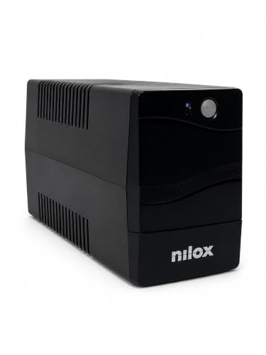 Nilox NXGCLI15001X9V2 UPS 1500VA, Gruppo di Continuità Interattivo, Stabilizzazione Tensione AVR, Protezione da Blackout, Gruppo Continuità per PC e Server Adatto per Casa, 2 Prese d'Uscita