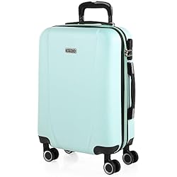 Maletas Itaca ITACA - Maleta Cabina Ryanair 40x20x25. Maletas de Viaje Cabina 55x40x20. Maleta de Cabina. Trolley Cabina, Maleta 55x40x20. Maletas de Cabina con Candado de Combinación. 71150, Verde Menta