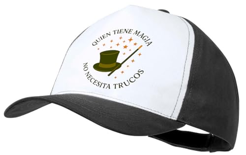 MERCHANDMANIA Gorra Negra Frase motivadora Magia Trucos Amistad