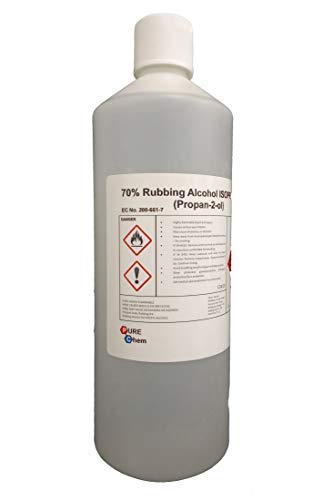 Isopropyl Rubbing Alcohol 70% First Aid Antiseptic - PURE CHEM QUALITY (1L Round)