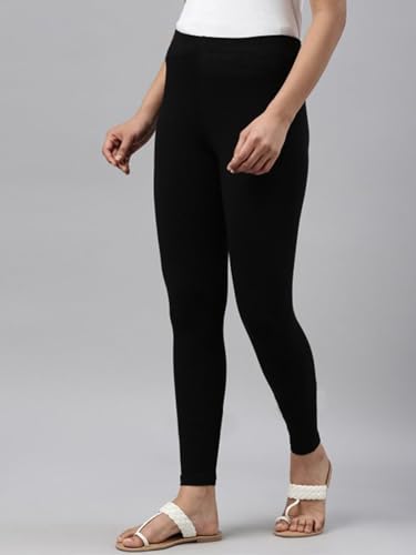 Image of JUNEBERRY Pure Cotton Skinny Fit Ankle Length Leggings Combo (Pack of 2)