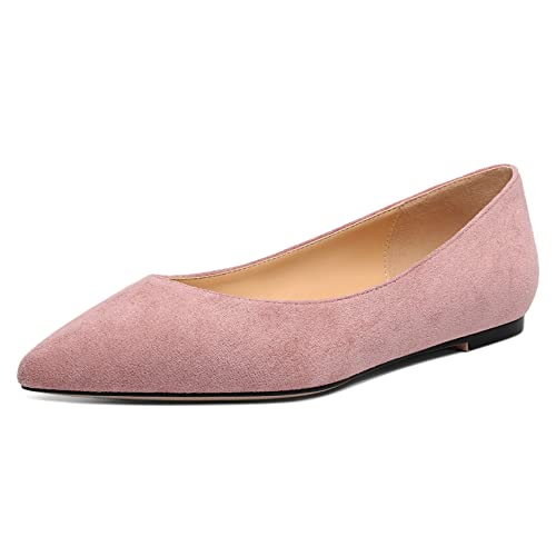 Zamikoo Flats Shoes for Women Pointed Toe Slip On Loafer Flats Pumps for Office Casual Dressy Comfortable