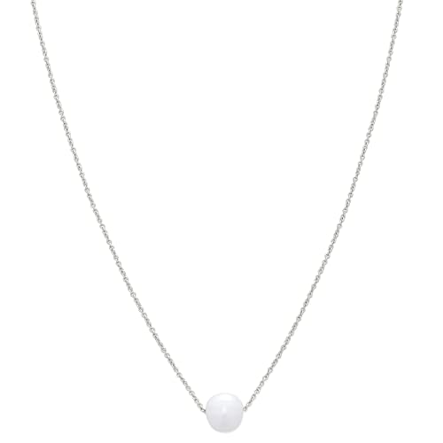 Amazon Essentials 14K Gold or Sterling Silver Freshwater Pearl Pendant Necklace