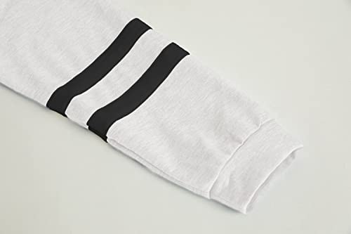 Image of Apbondy Girls Shirts Casual Long Sleeve Crewneck Loose Striped Sweatshirts Pullover Tops