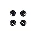 4X Control Knobs for Jaguar Mustang Style Guitar or JB, Black, Adjustable