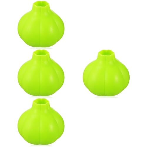 Cabilock 4pcs Garlic Skin Removal Tool Garlic Roller Peeler Silicone Kitchen Tool